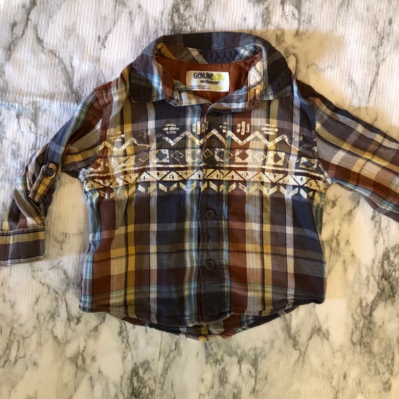 Genuine Kids by OshKosh 18M plaid Flannel - Picture 5 of 8